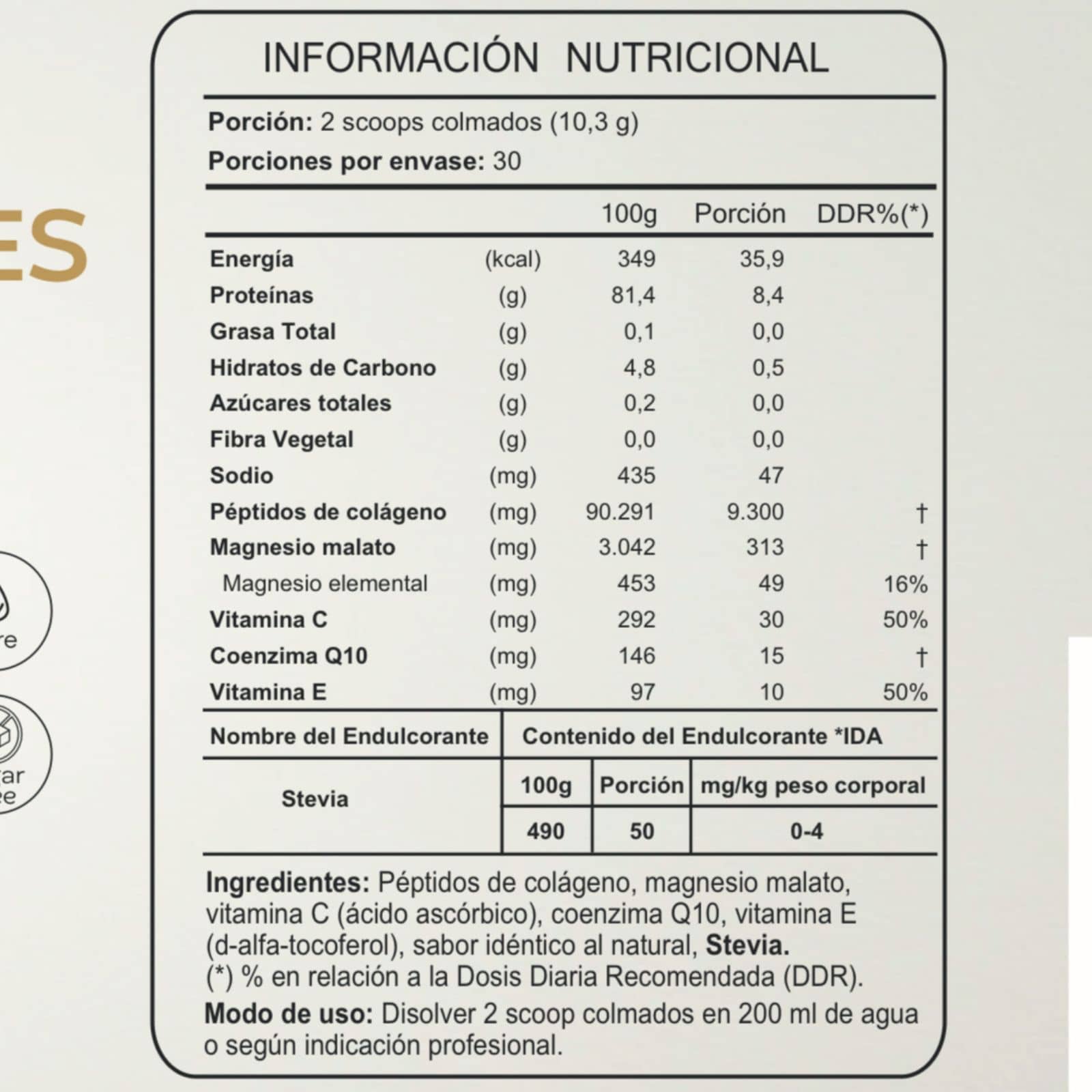 Colágeno - Péptidos de Colágeno - Ho Nutrition