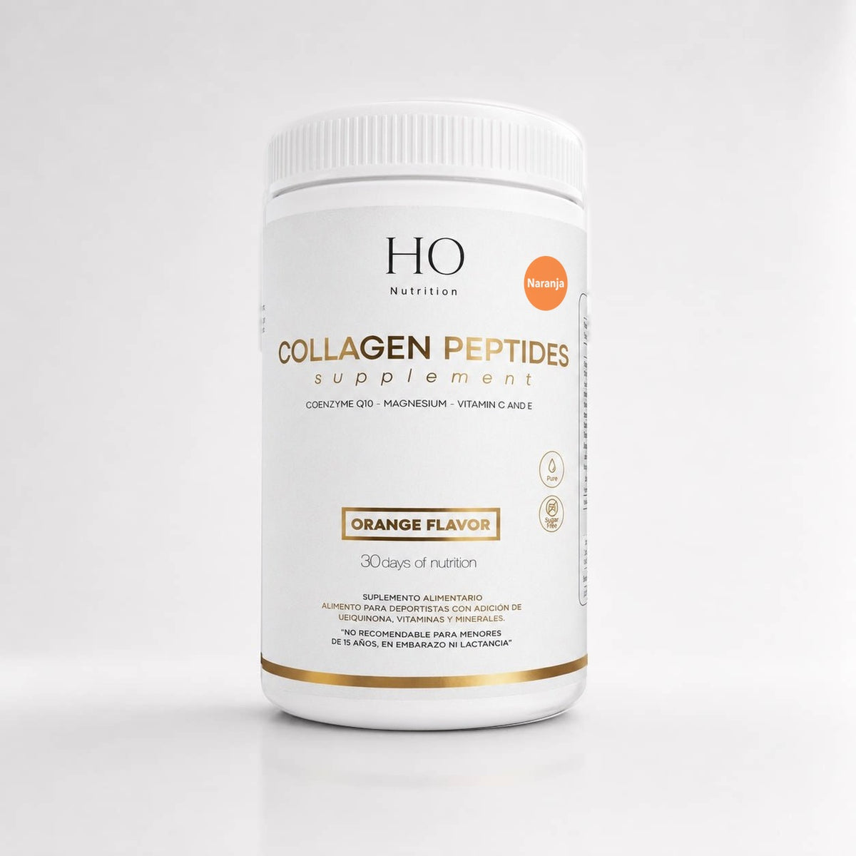 Peptidos de Colageno Hidrolizado Ho Nutrition sabor naranja