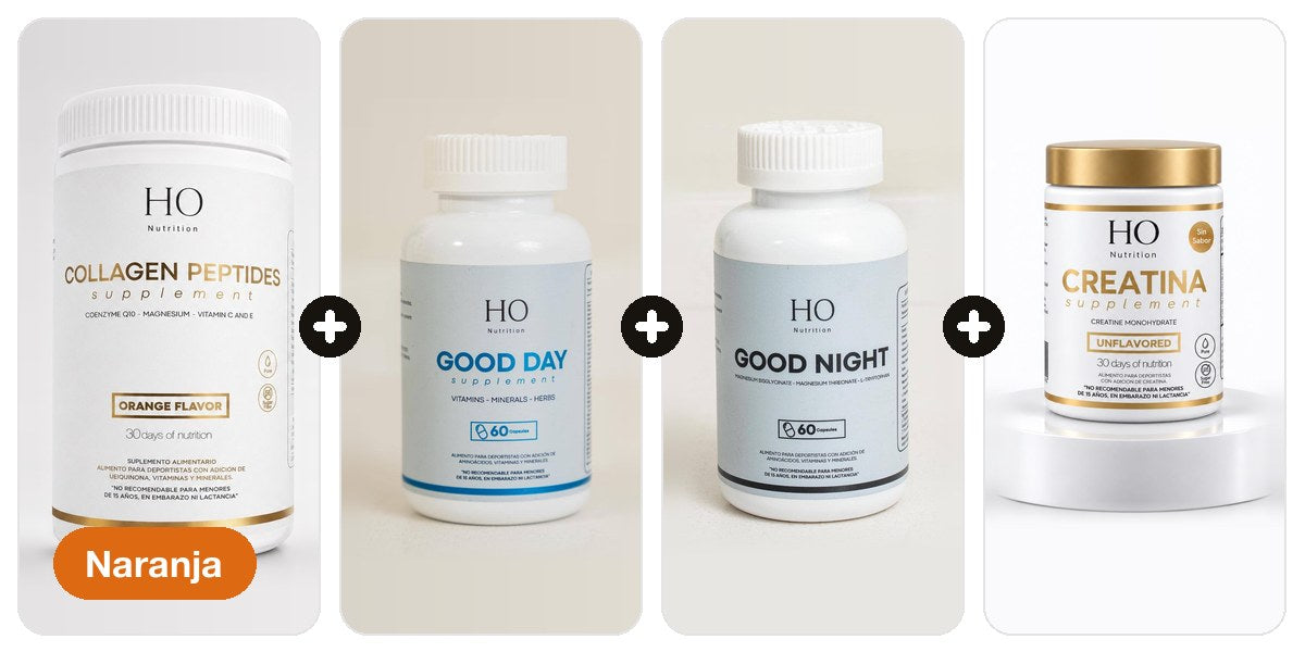 Pack x4: Péptidos de Colágeno Hidrolizado + Good Day + Good Night + Creatina Ultra Pura